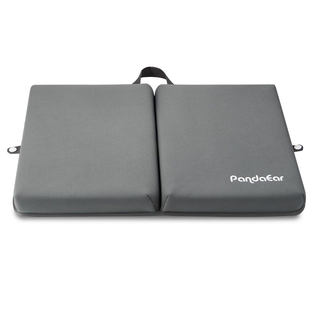 PandaEar Baby Bath Knee Pad folded for compact storage and quick drying.
