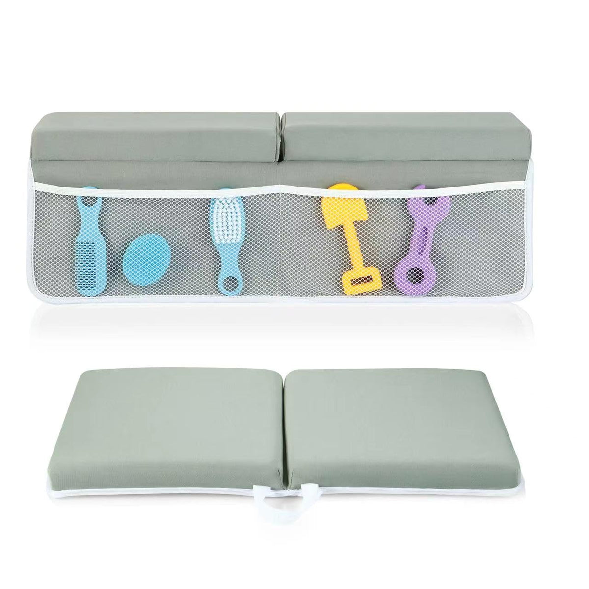 PandaEar baby bath kneeler with suction cups provides secure, comfortable support during bath time.