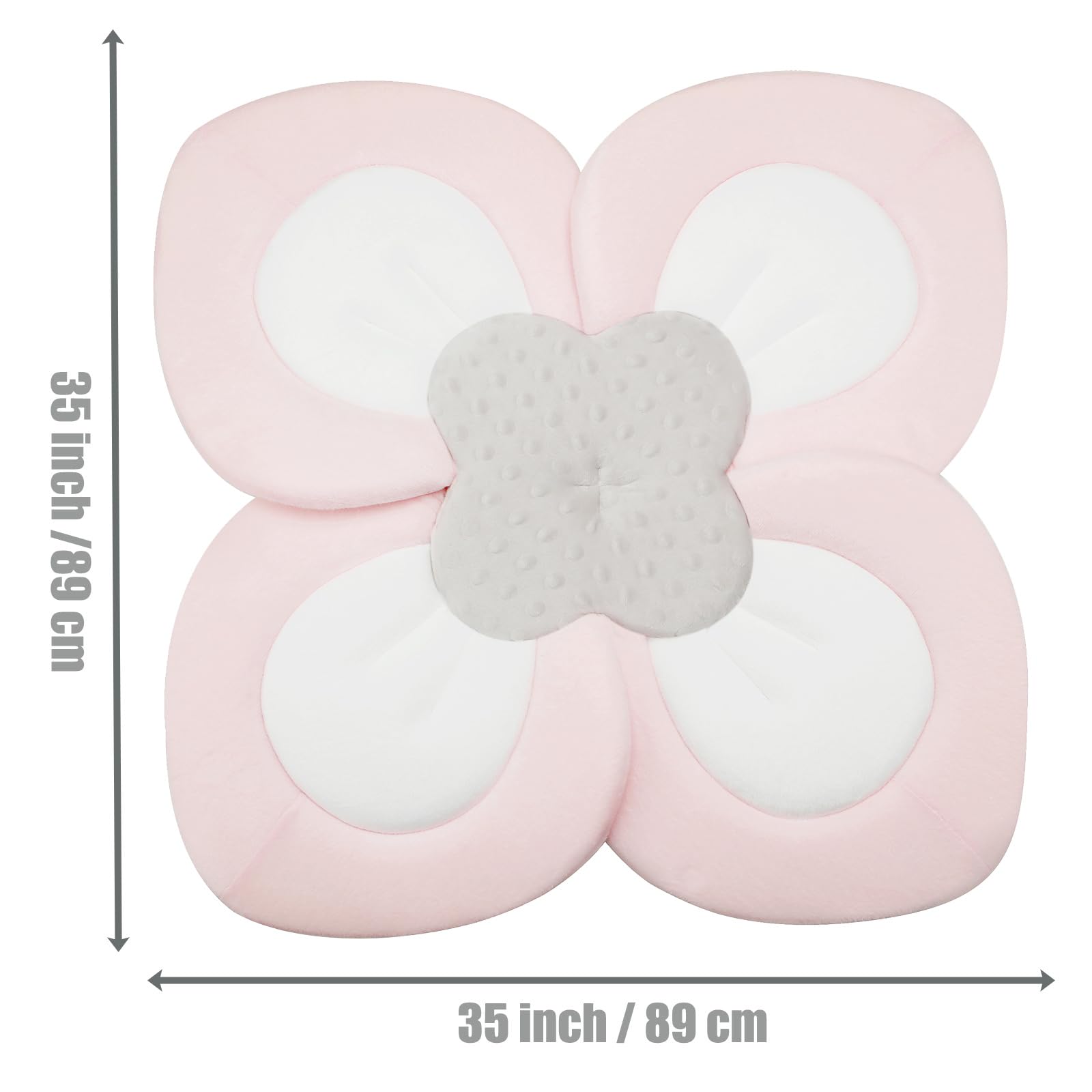 PandaEar baby bath pad features four plush petals to cradle tiny newborns
