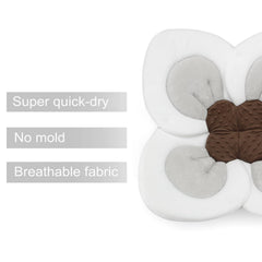 PandaEar baby bath pad soft petals closeup highlights plush newborn support.