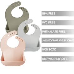 PandaEar baby bib adjustable closure fits growing kids comfortably.