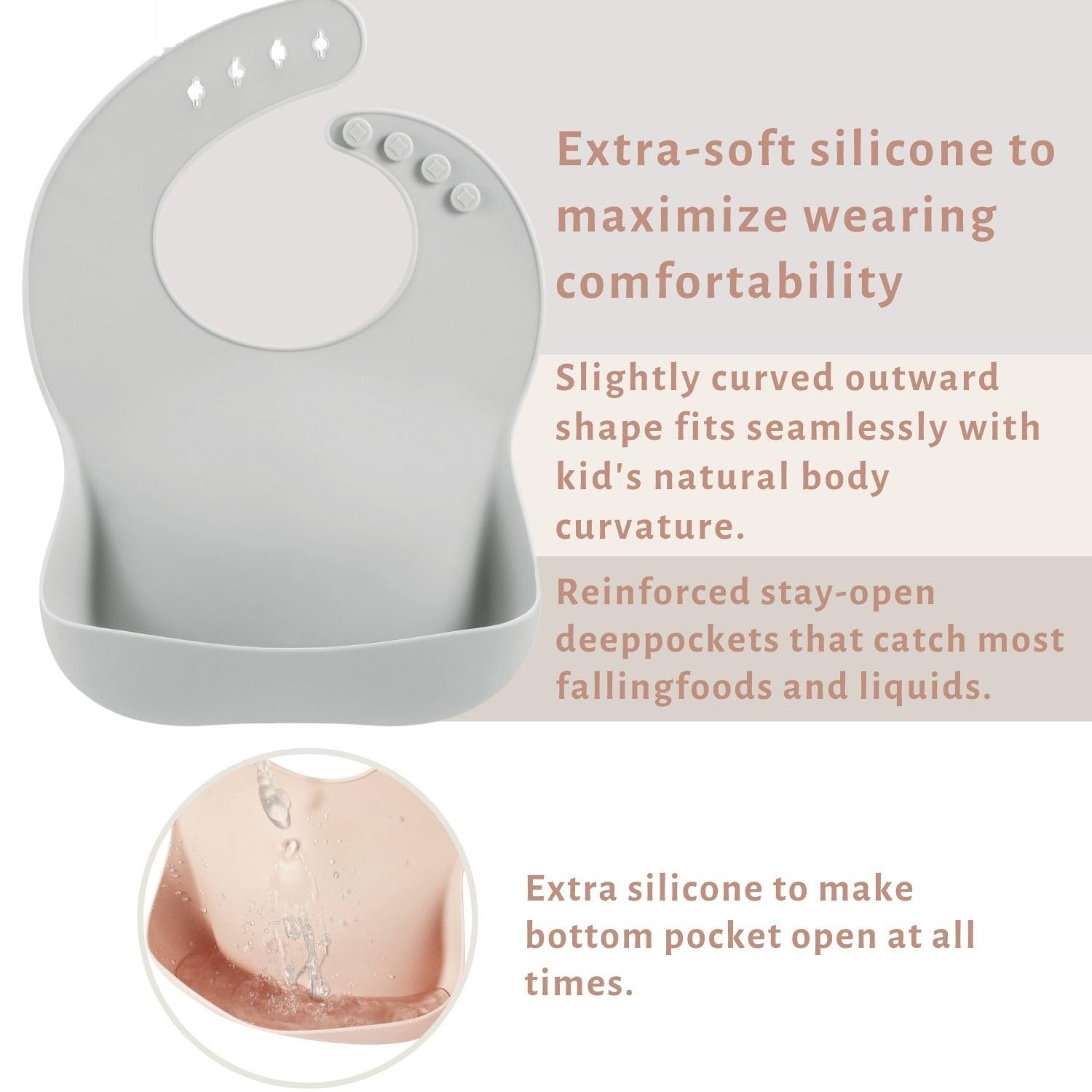 PandaEar baby bib roll-up portable design travels with utensils.
