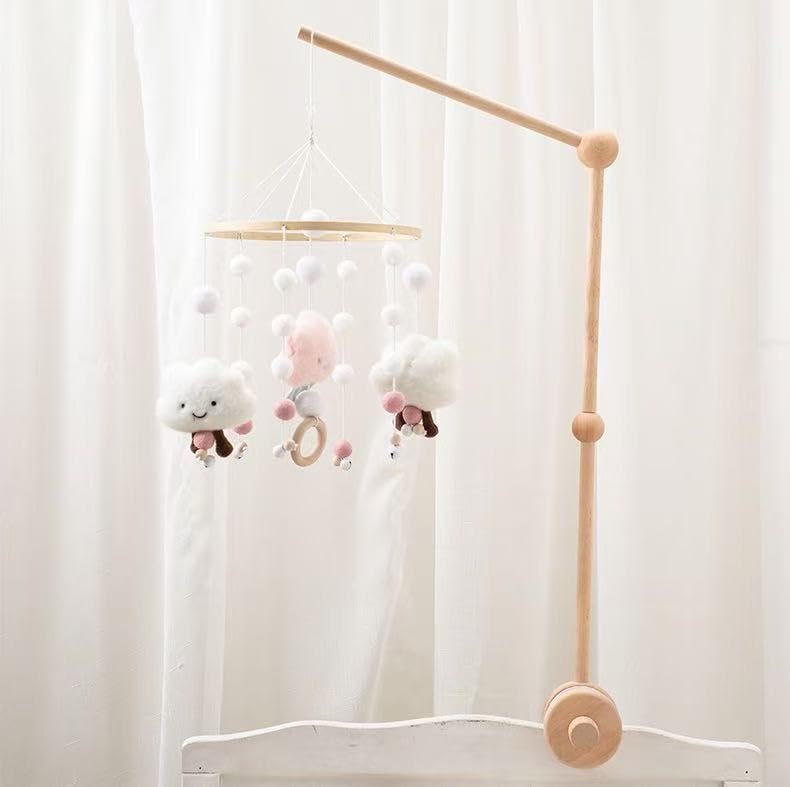 PandaEar mobile arm anti-slip pads closeup, reinforcing secure grip for safe crib decor.