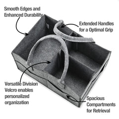 PandaEar diaper caddy external pockets ready for diapers, wipes, and creams