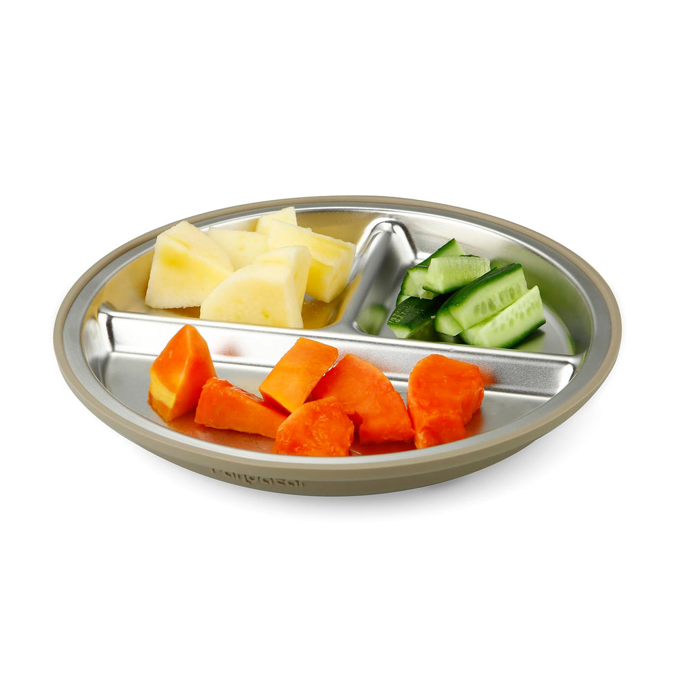 PandaEar baby feeding setup capturing self-feeding ease at mealtime.