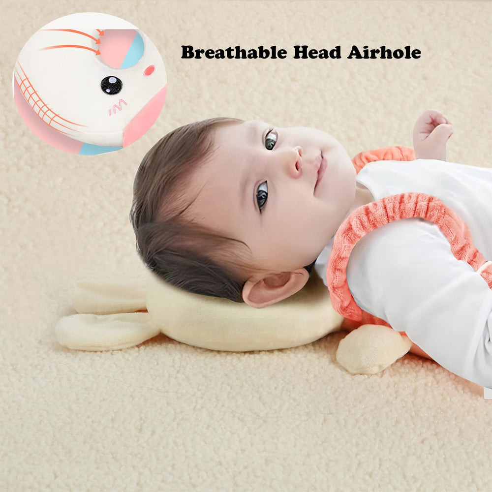 PandaEar Baby Head Protector Backpack Pink Rabbit adjustable straps keep your child secure while moving.
