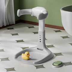 PandaEar baby shower stand folded for compact storage and travel convenience.