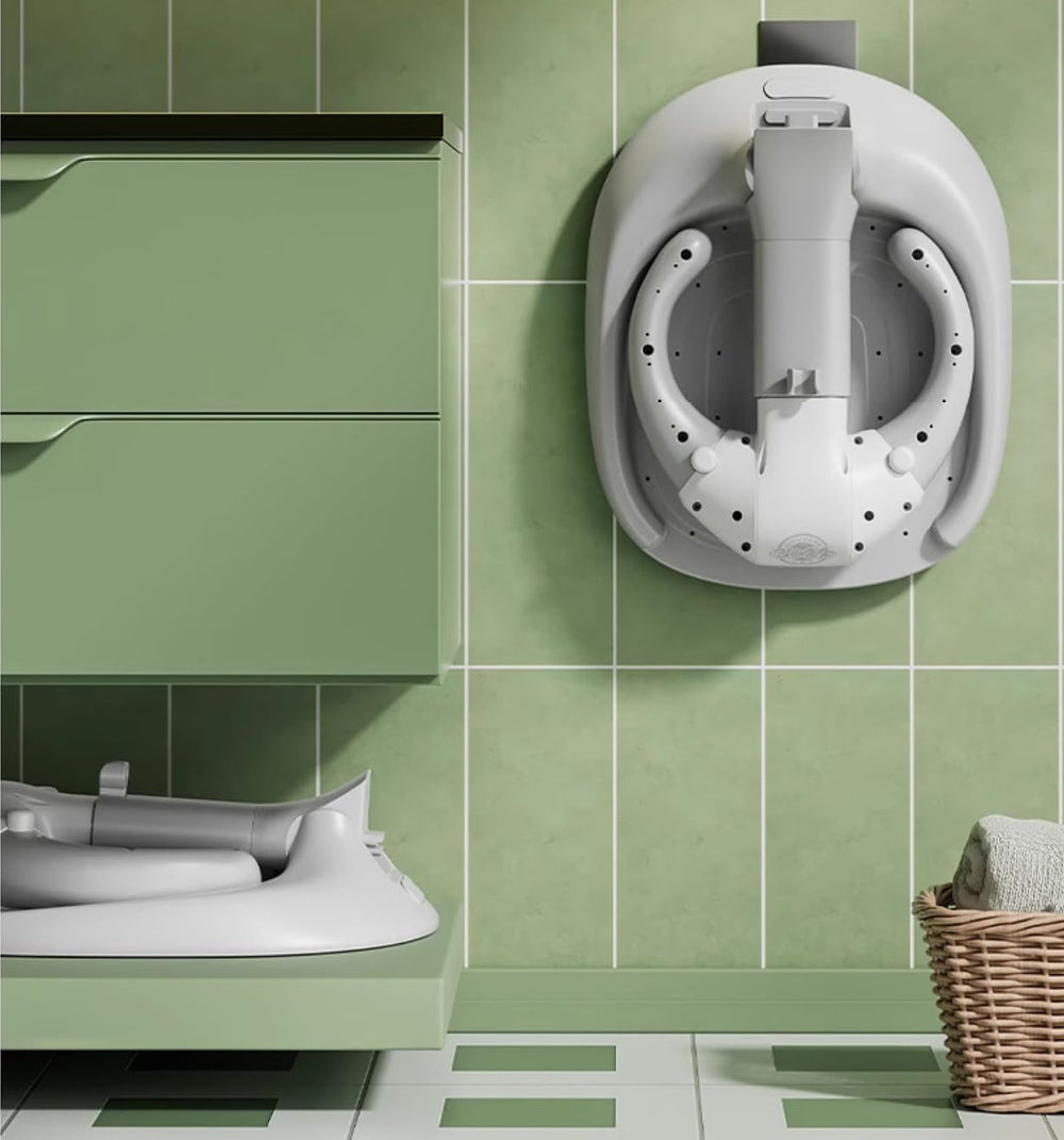 PandaEar baby shower stand supports multi-use diaper changes and skincare routines.