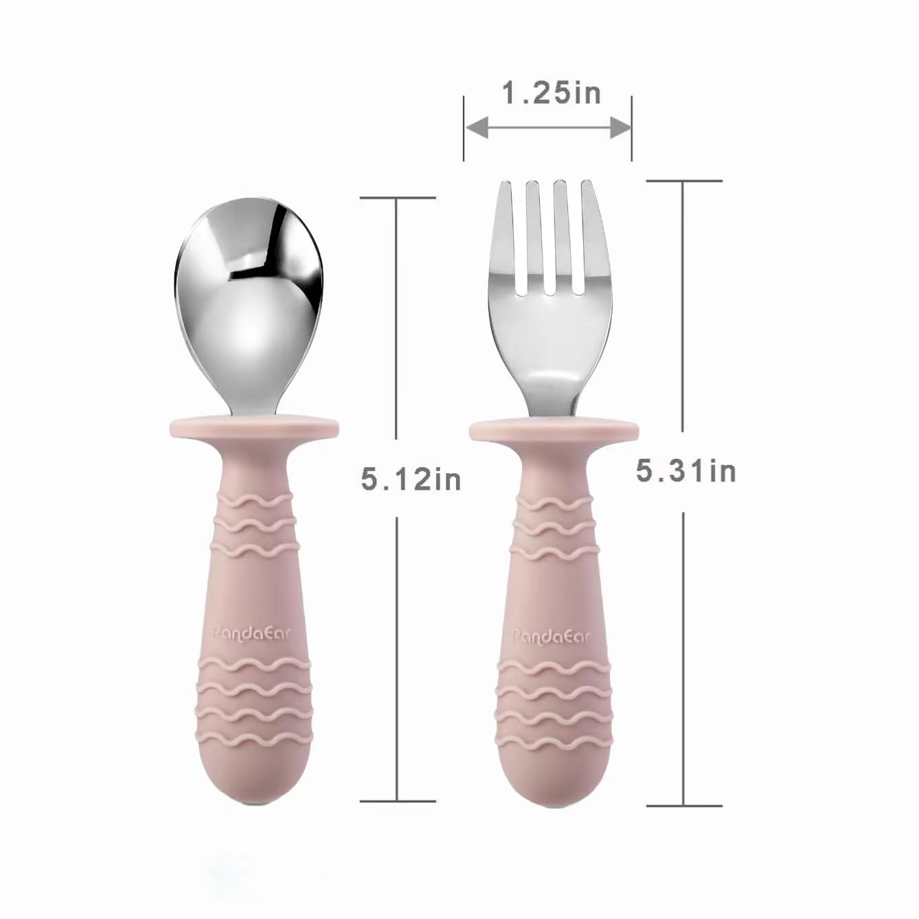 PandaEar forks-rounded: easy grip for toddlers during meals.