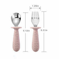 PandaEar forks-rounded: easy grip for toddlers during meals.