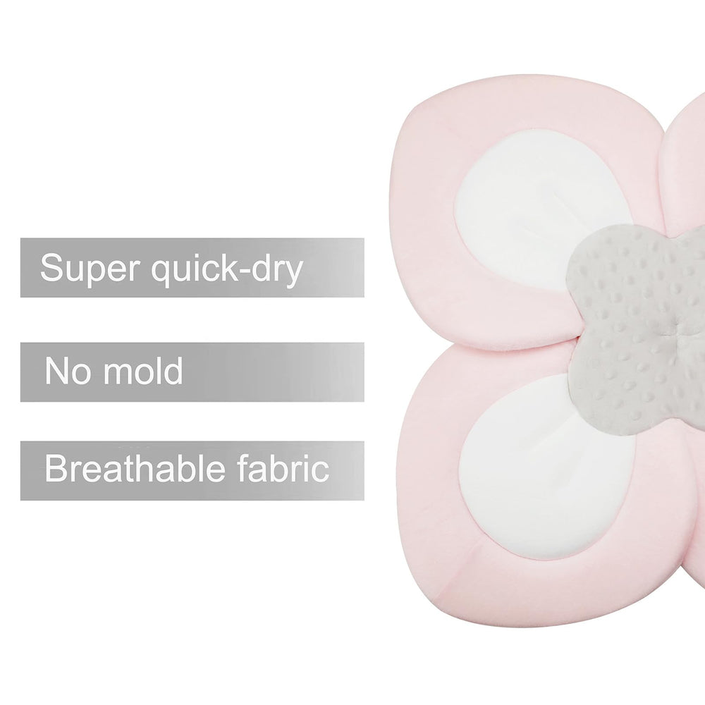 PandaEar bath pad shows foam core and polyester cover for durable comfort