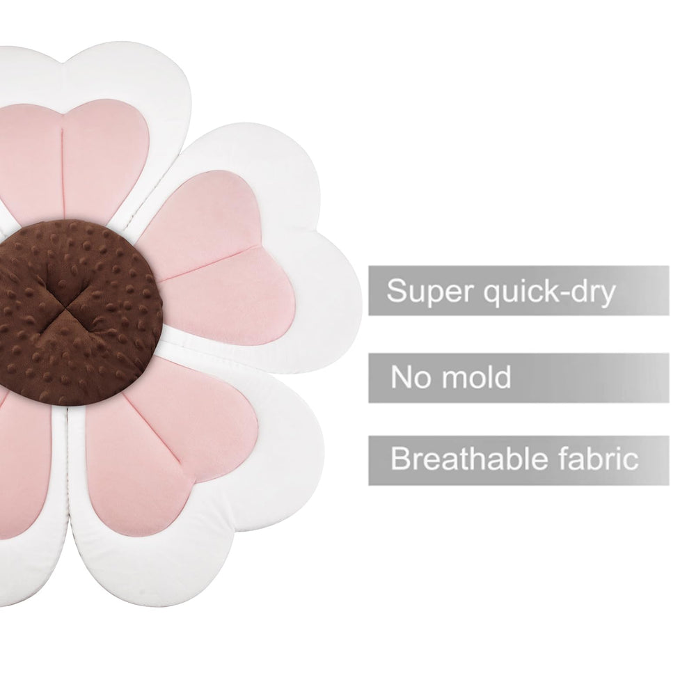 PandaEar bath pad sink-fit cradle demonstrates secure ergonomic baby bathing in the sink