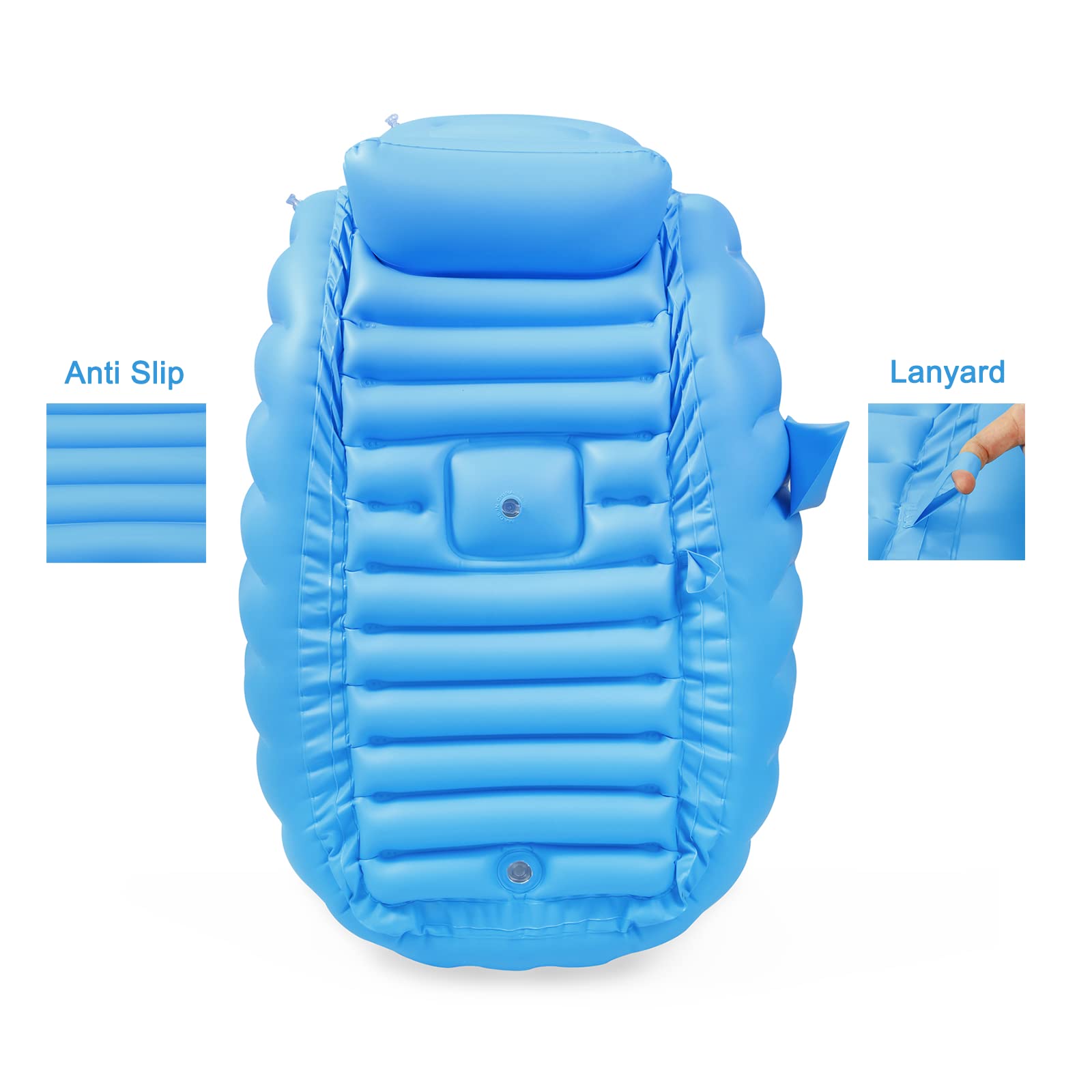 PandaEar bath non-slip bottom keeps baby secure during gentle wash sessions.