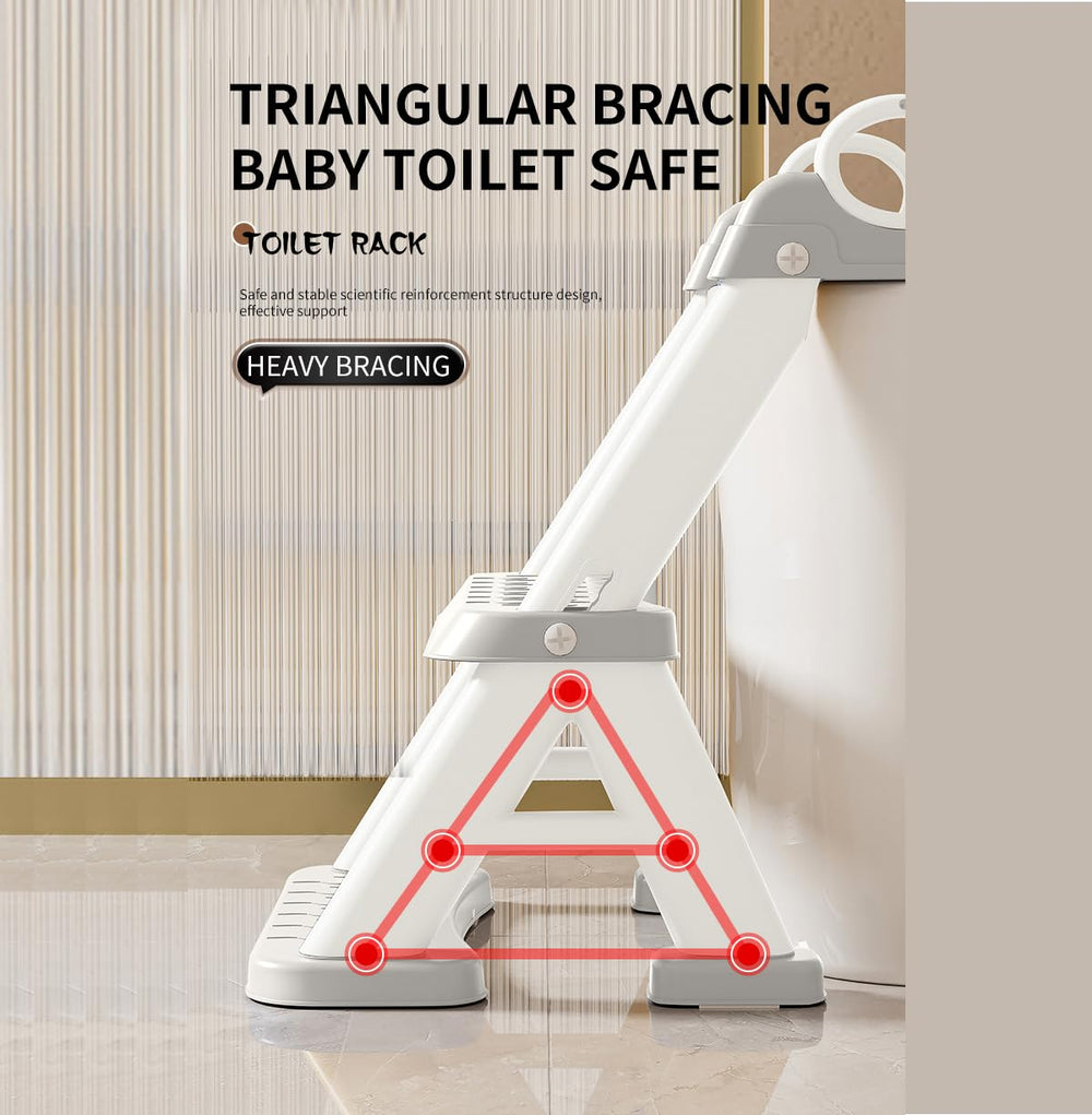 PandaEar bear-design seat front view appeals to kids during potty training.