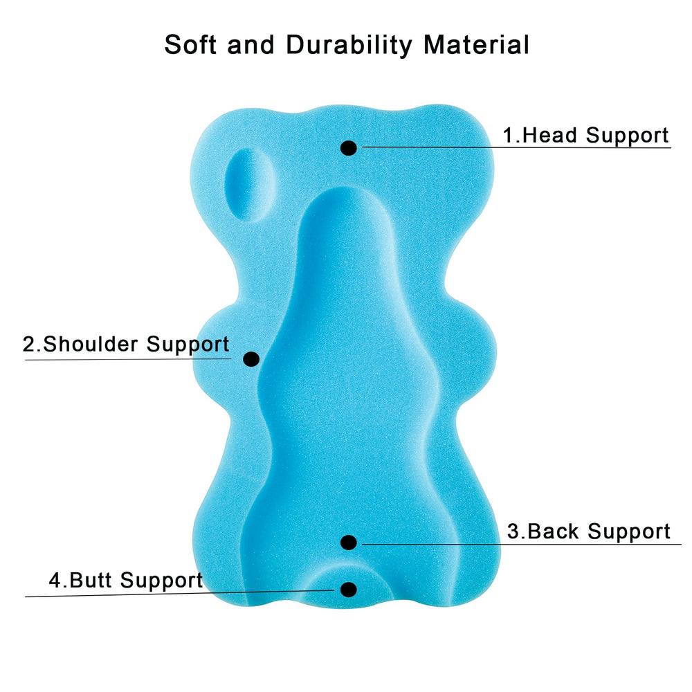PandaEar breathable sponge material demonstrates fast water absorption and ventilation during baths.