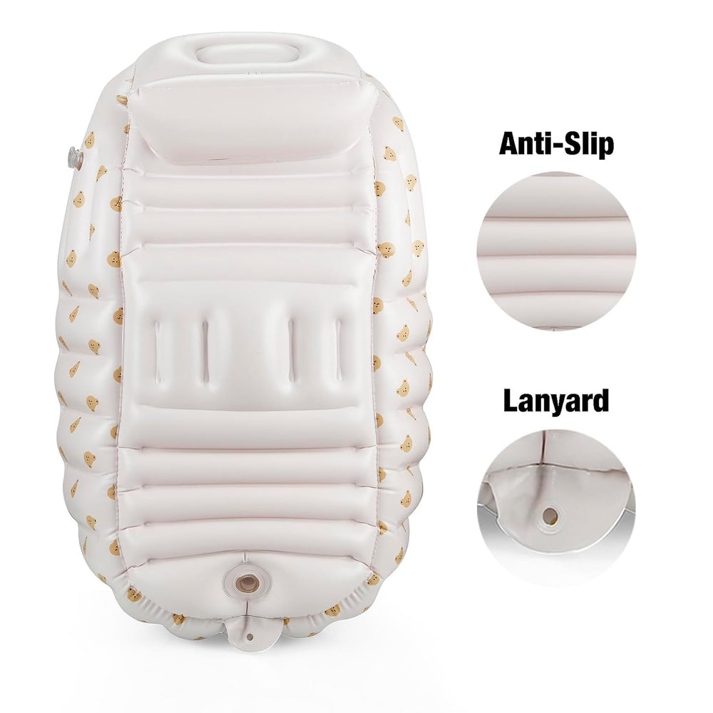 PandaEar collapsible tub folded for easy storage in small spaces.