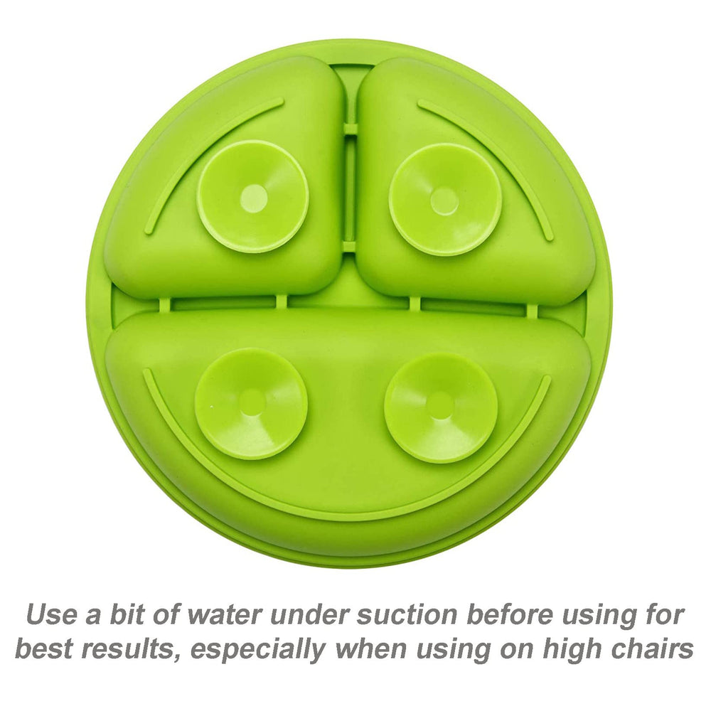 PandaEar divided plates support independent eating with clear three sections for little hands