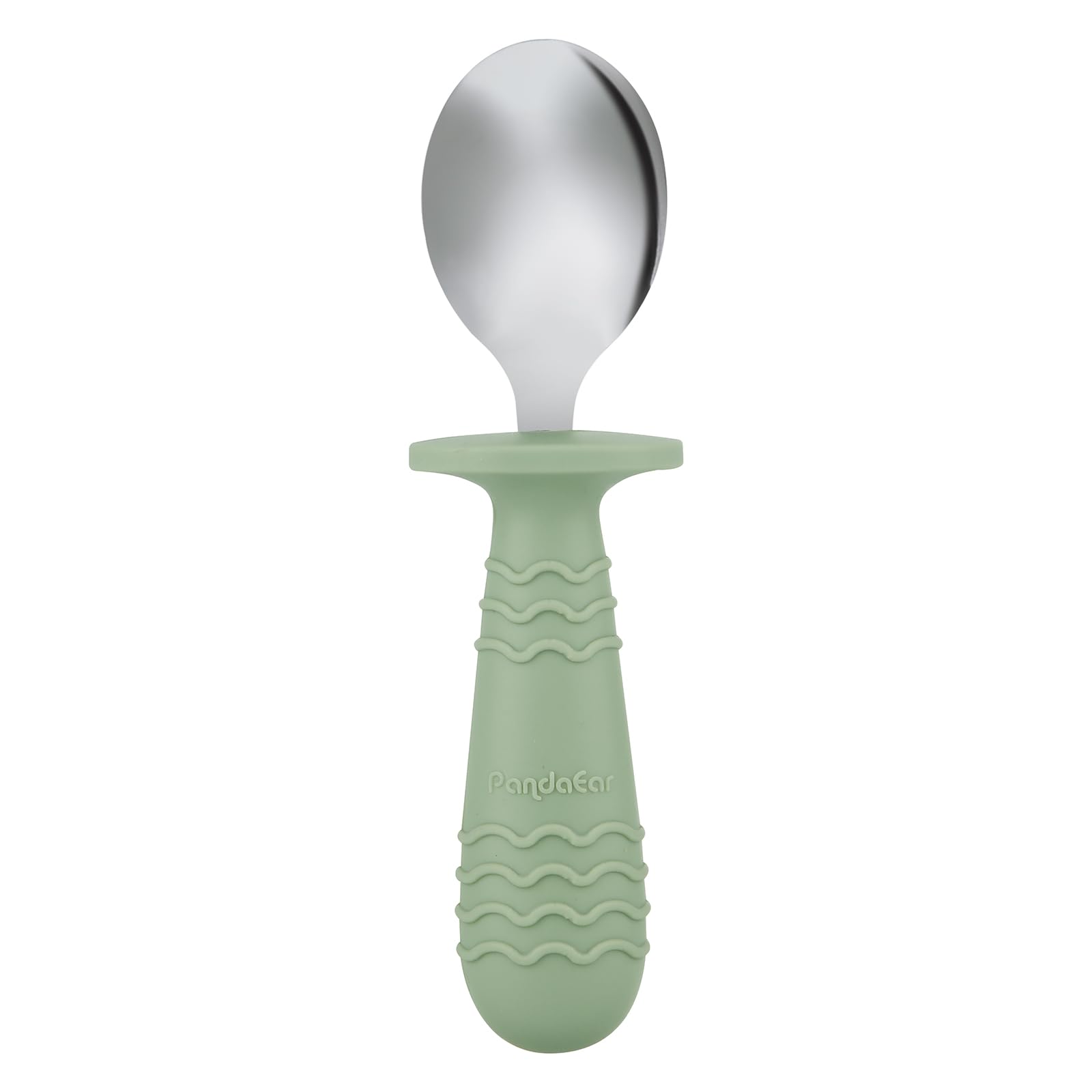 PandaEar easy-clean stainless-steel utensils, wipeable and sanitary after use.