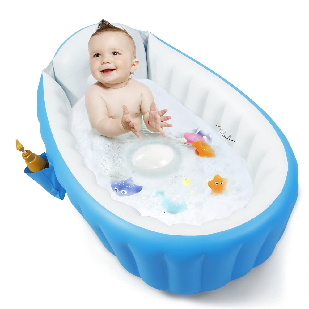 PandaEar foldable travel bath shows compact storage for trips.