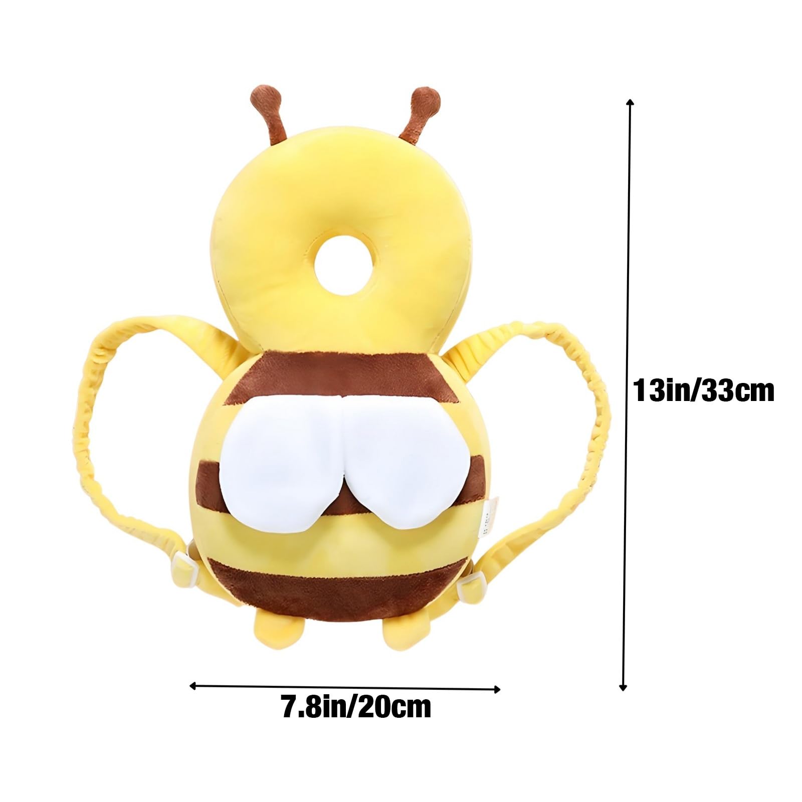 PandaEar head protector strap adjustment; plush straps provide comfortable, secure fit.