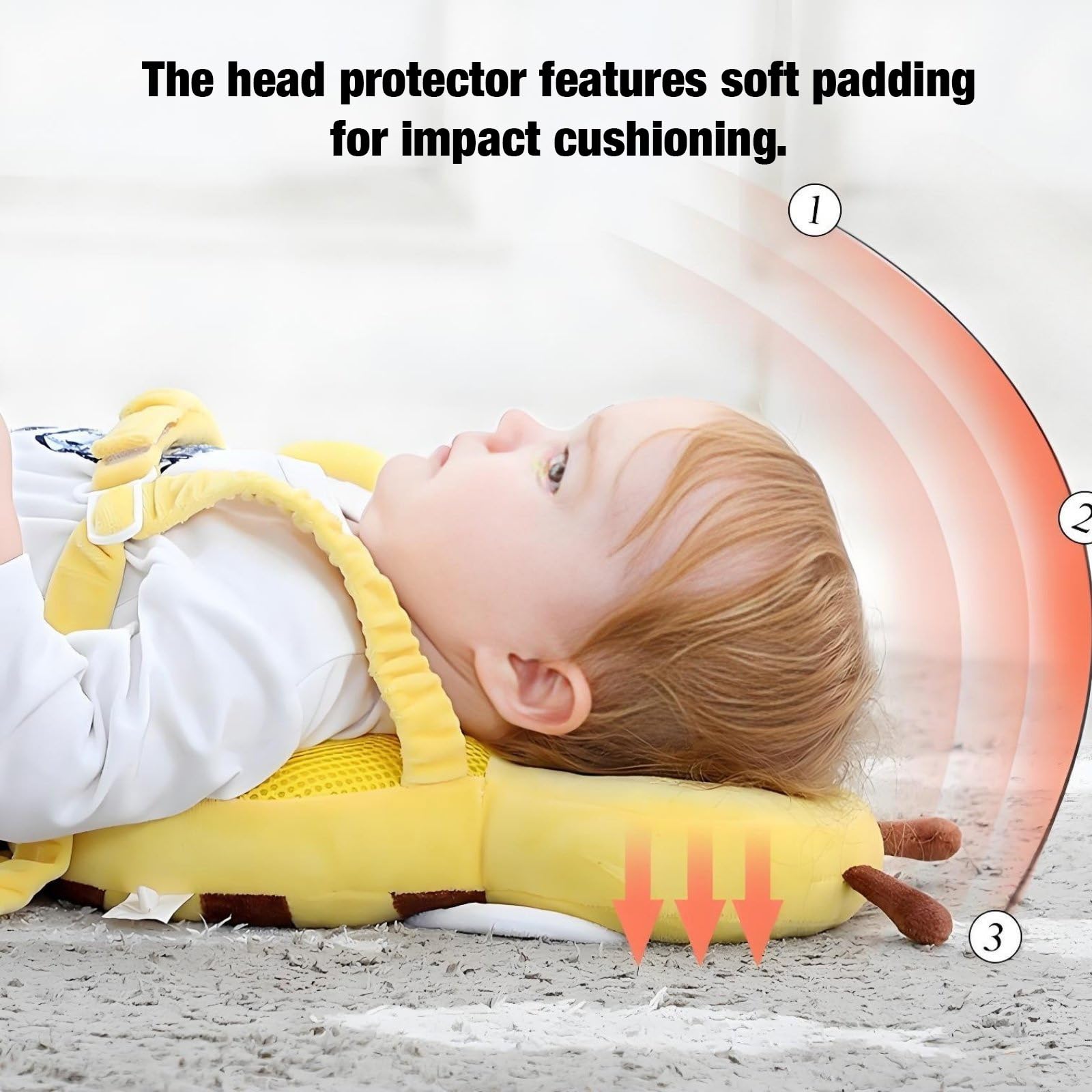PandaEar head protector washable fabric; quick cleanup after messy play.