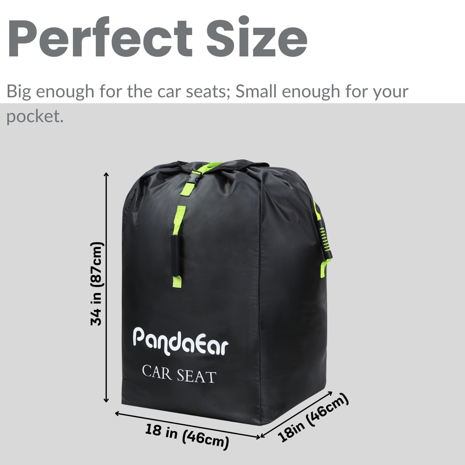PandaEar machine-washable fabric cleans easily after flights or trips.
