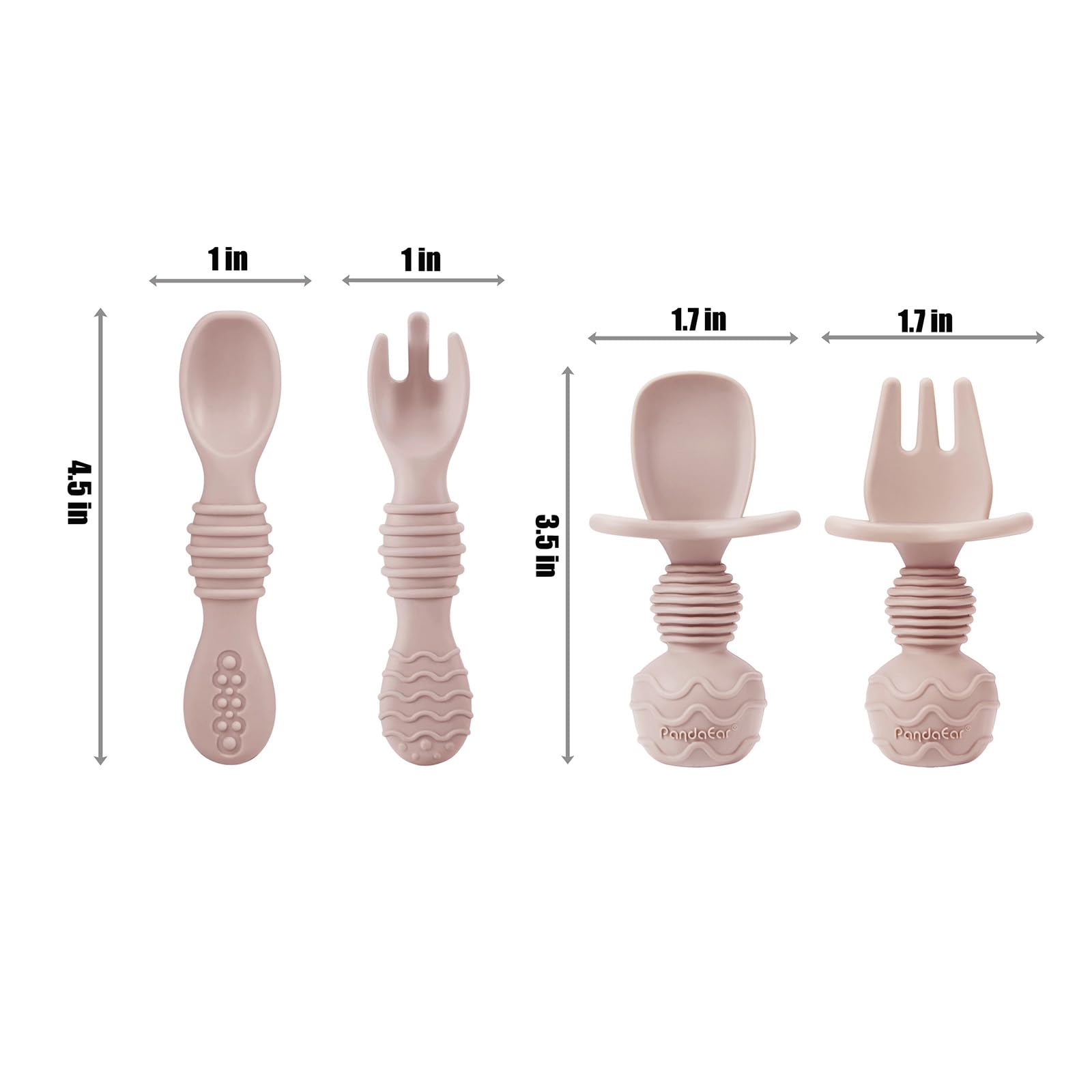 PandaEar mealtime design pink with compartments and strong suction to reduce mess