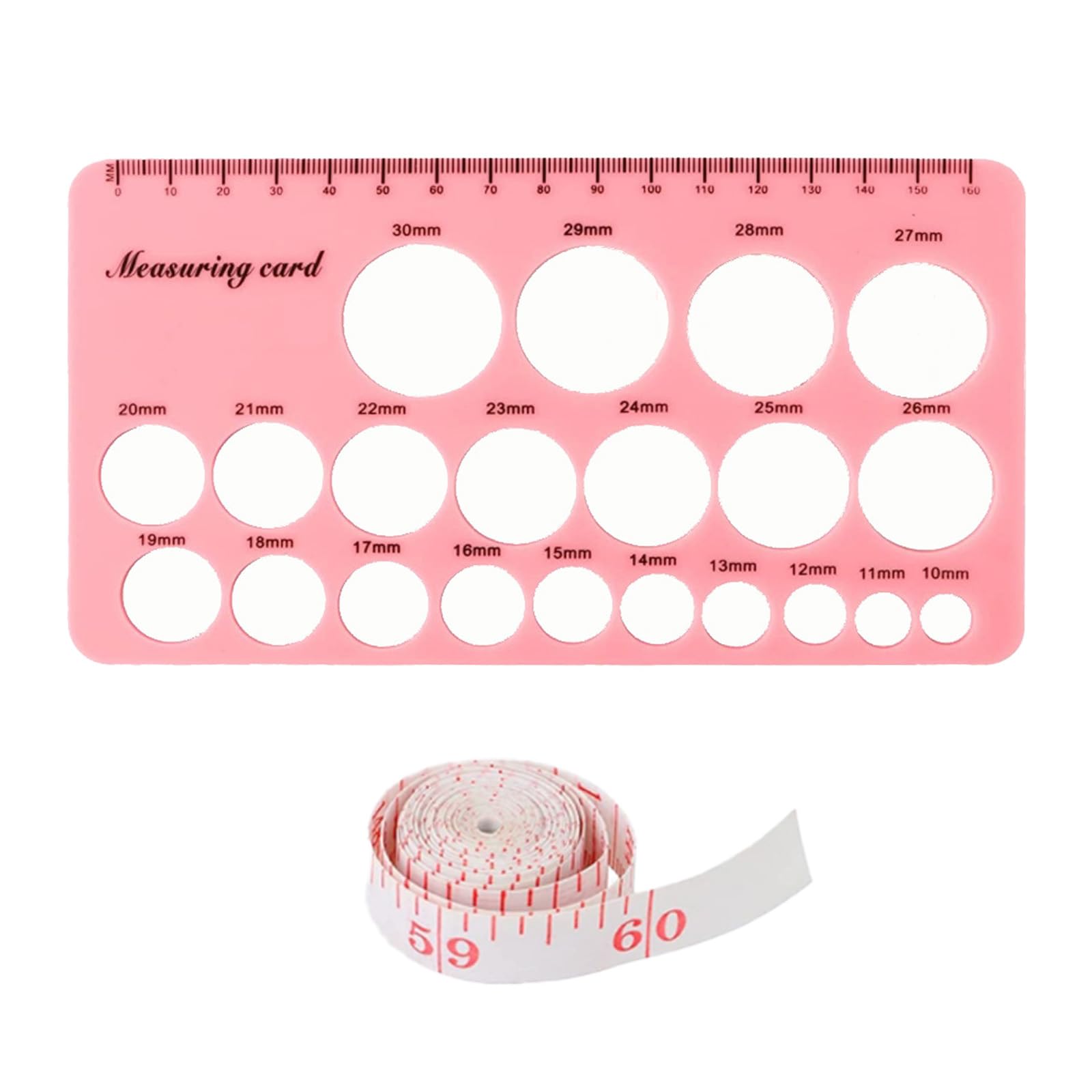 PandaEar Nipple Ruler size card shows 10–30mm holes for accurate flange sizing