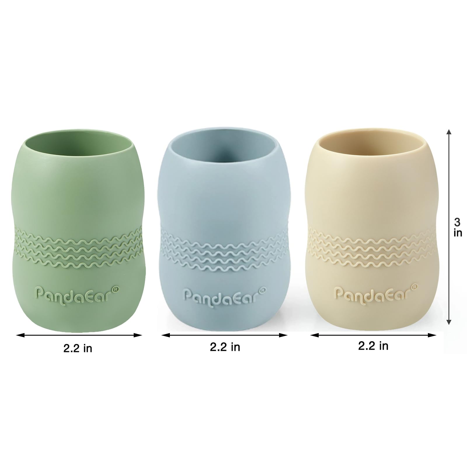 PandaEar cups feature non-slip grip bumps for secure grasp.