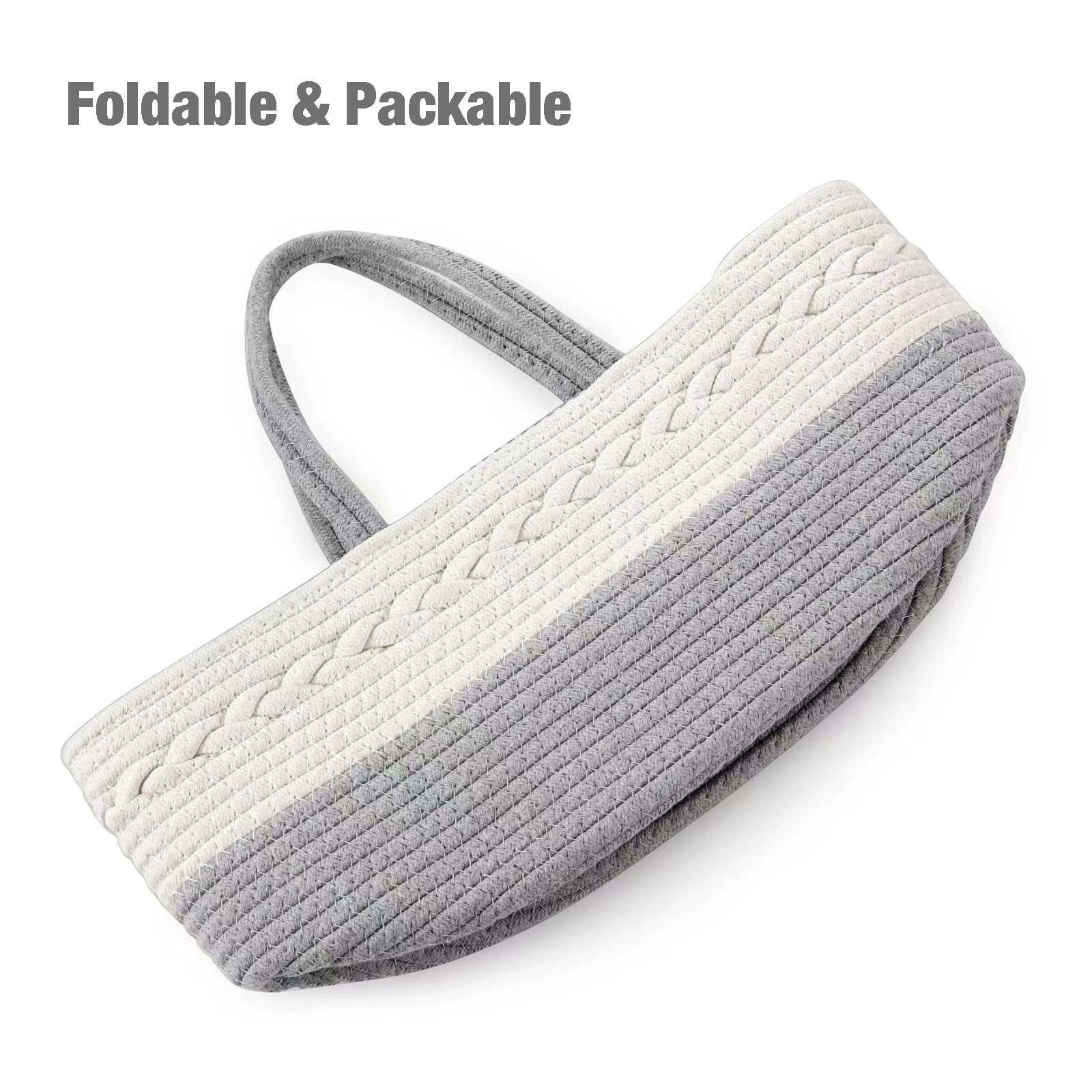PandaEar nursery storage in soft cotton rope adds stylish organization.