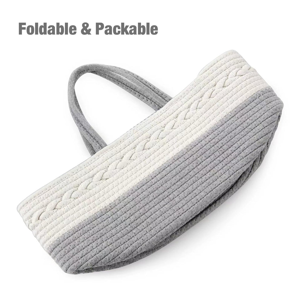 PandaEar nursery storage in soft cotton rope adds stylish organization.