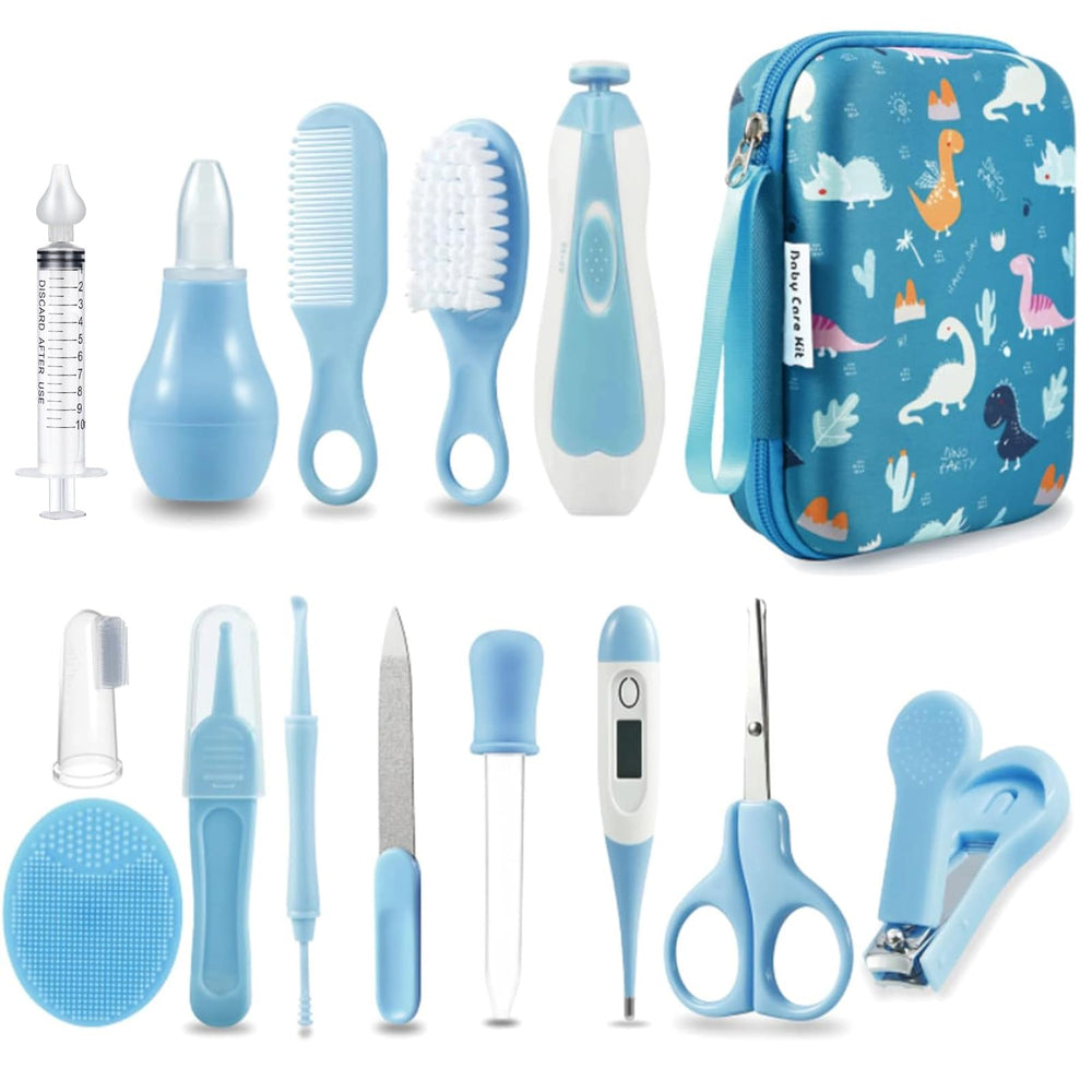 PandaEar on-the-go blue case for travel ready grooming.