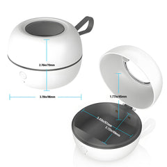 PandaEar pacifier sanitizer shown with transparent lid for monitoring.