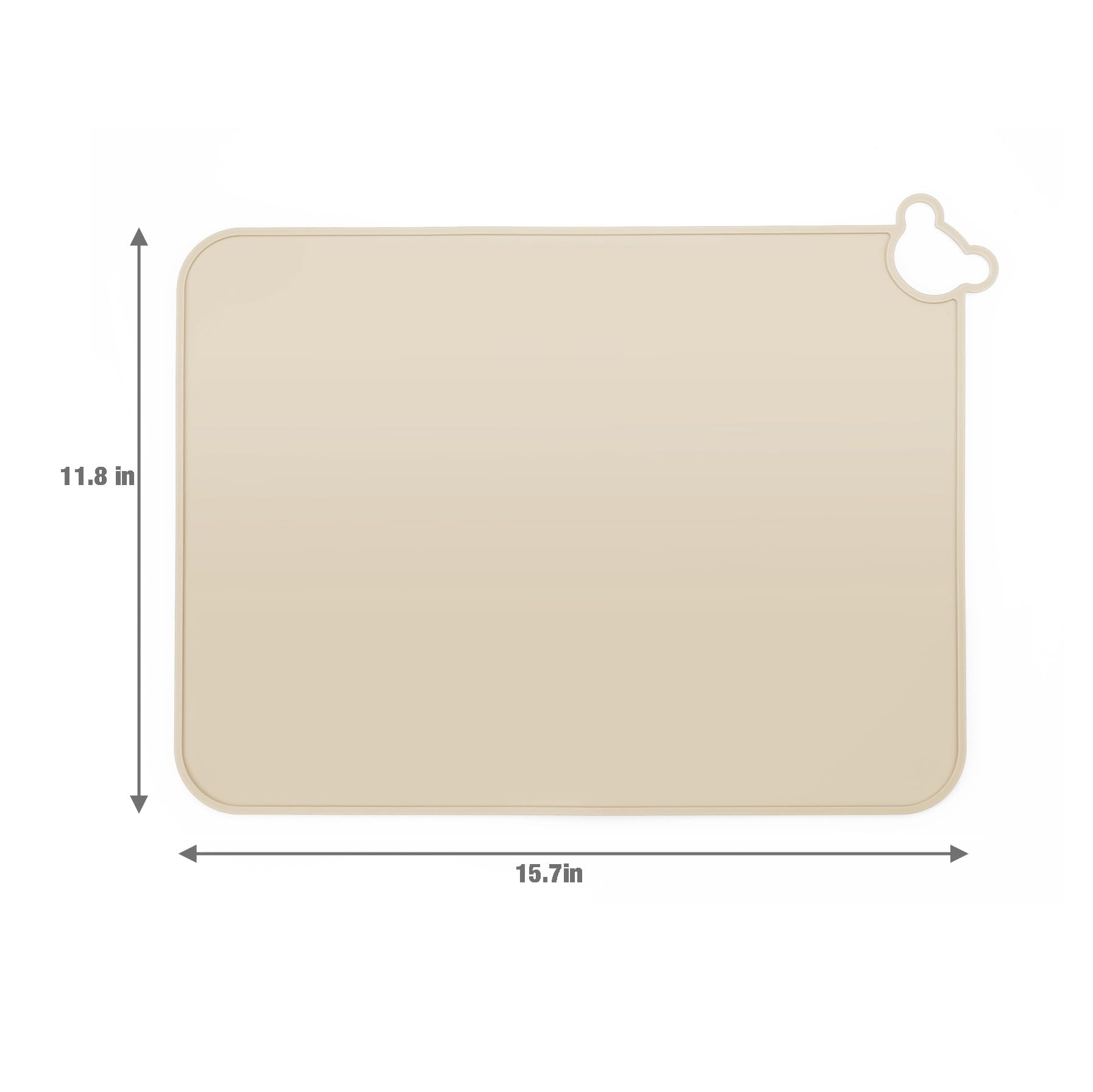 PandaEar placemat features a hanging loop for easy storage.