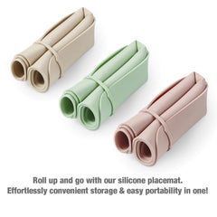 PandaEar placemat is portable and foldable for on-the-go dining.