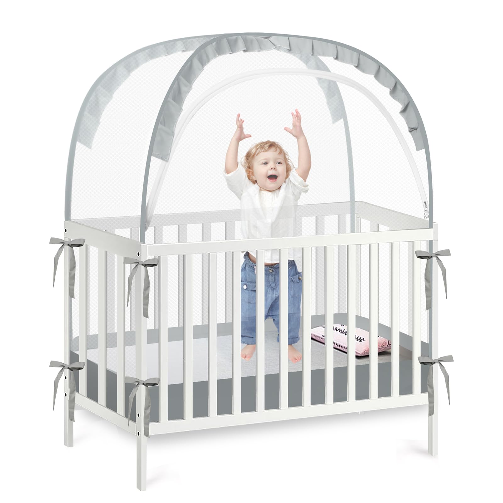 PandaEar pop-up crib tent ready for quick setup and placement.