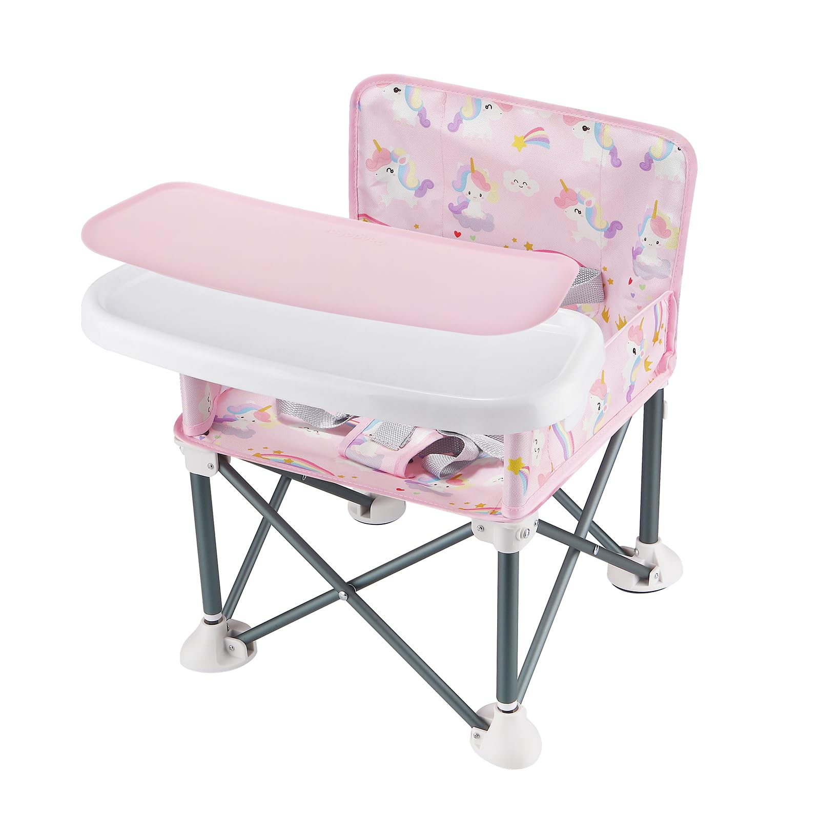 PandaEar portable booster seat folded for travel and easy packing.