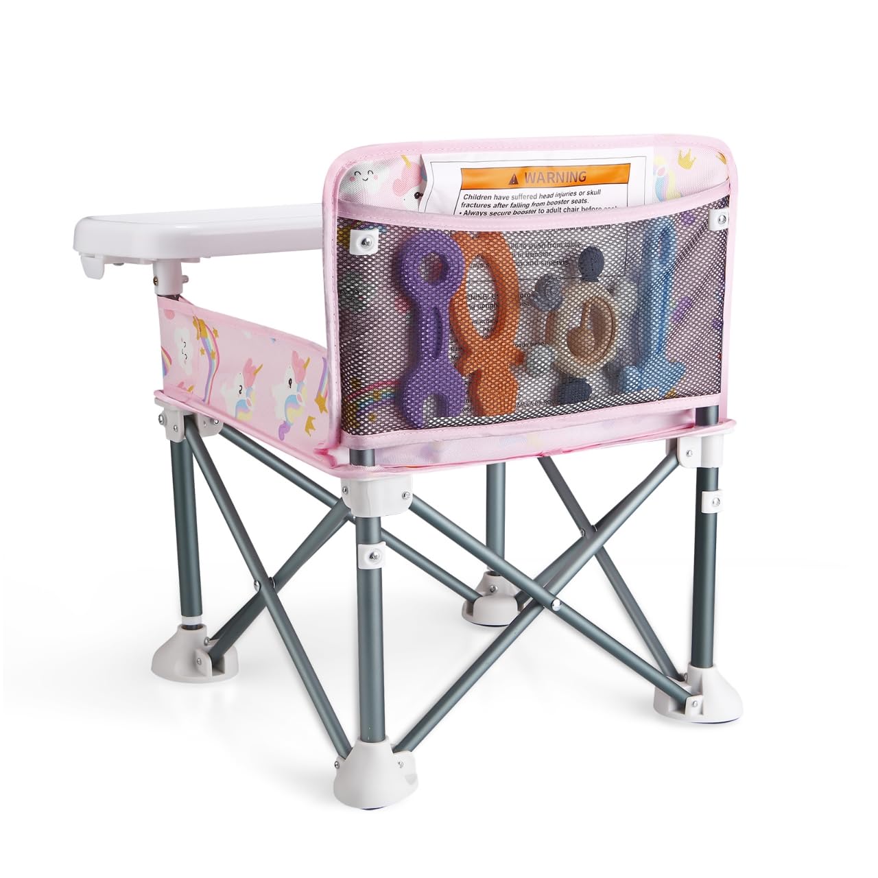 PandaEar booster seat used outdoors by the beach for versatile mealtime.