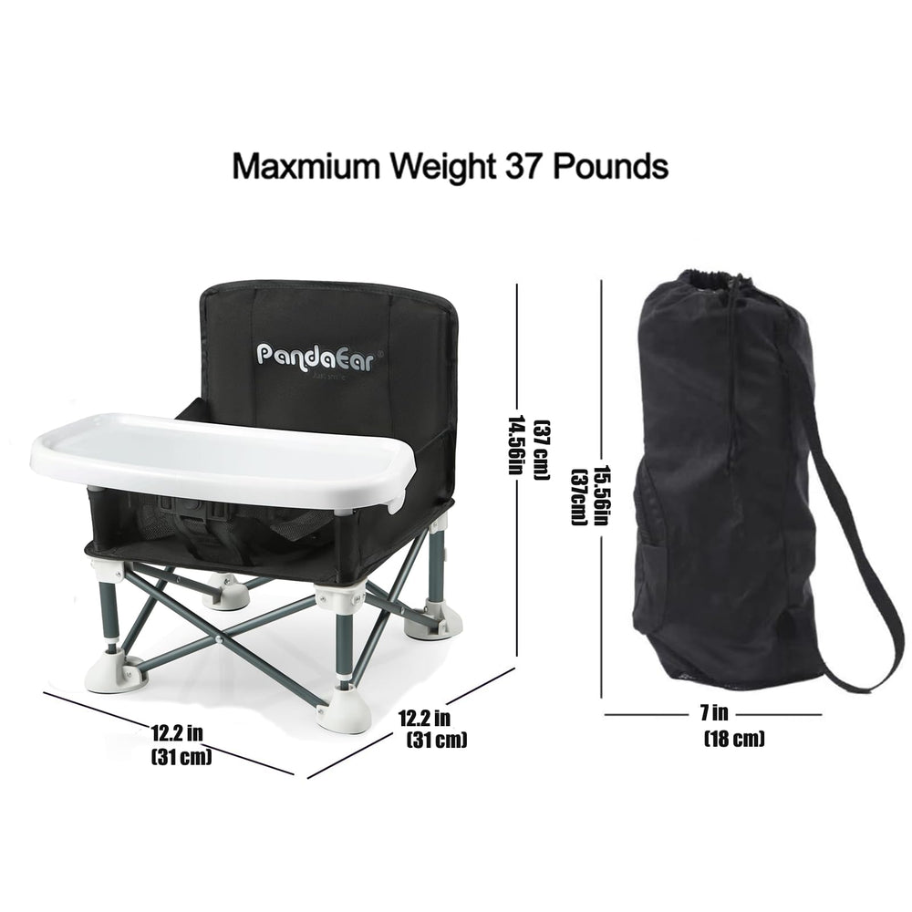 PandaEar portable baby seat compact fold design for easy packing on trips.
