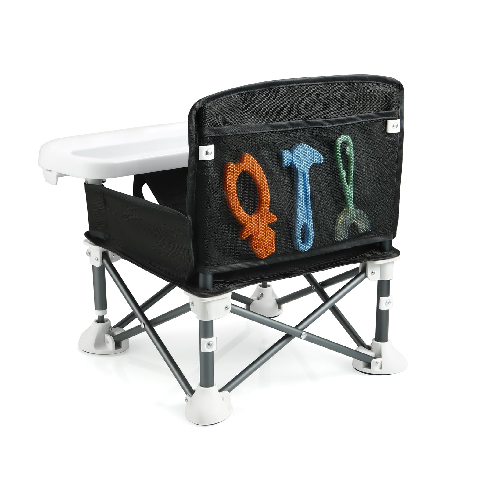 PandaEar portable baby seat safety belt in action preventing falls during play.