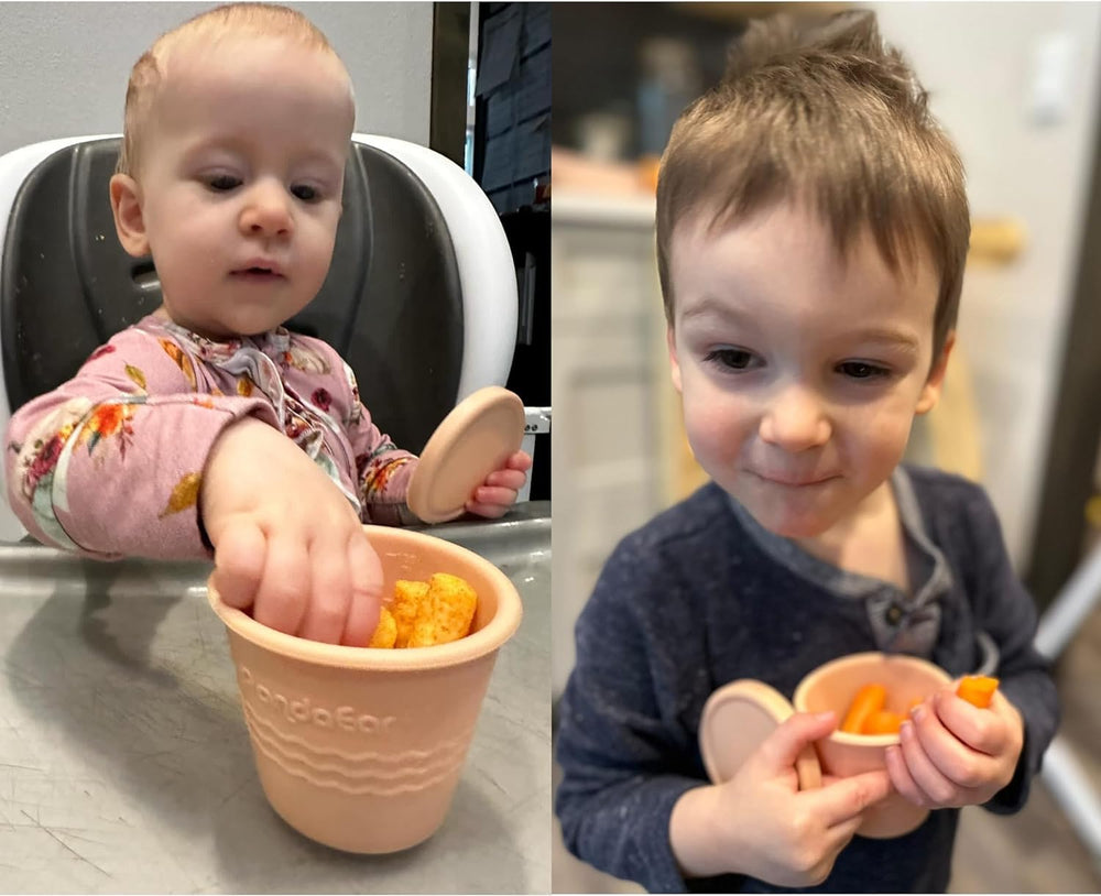 PandaEar portion-control containers help with balanced toddler meals.
