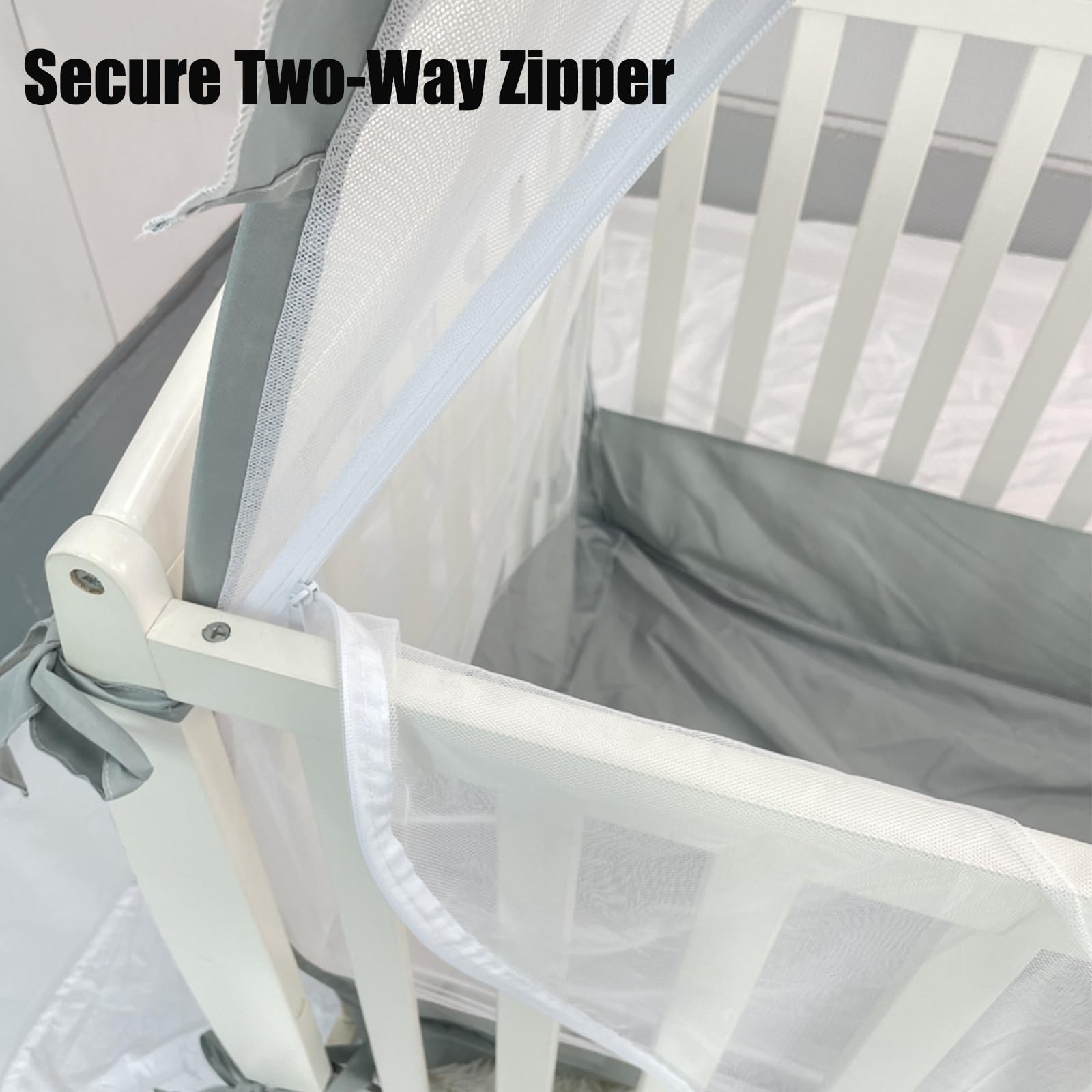 PandaEar reinforced structure ensures durable, secure crib protection.