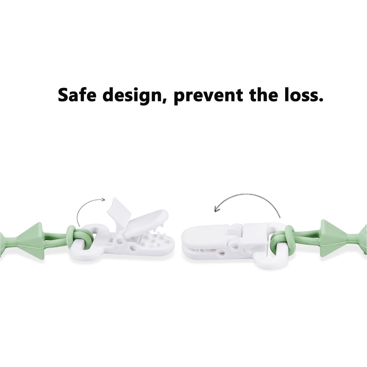 PandaEar rust-free clip ensures easy cleaning and safe attachment to outfits.