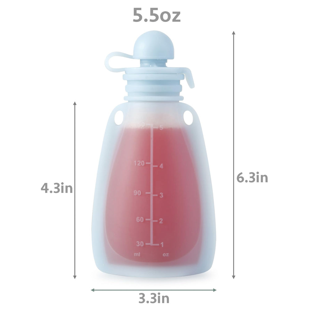 PandaEar seven-pack silicone pouches for homemade puree storage