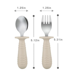 PandaEar silicone anti-choke design utensils, secure grip during meals.