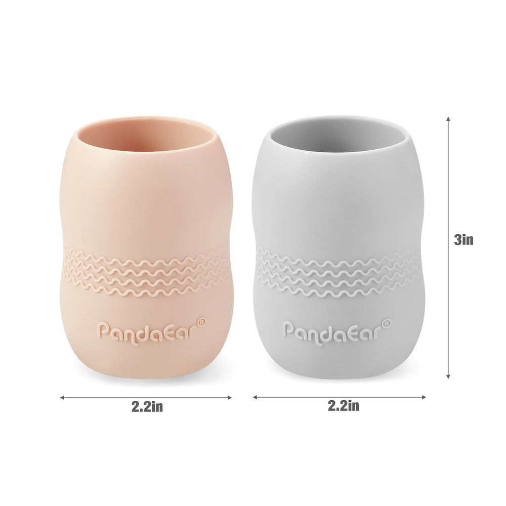 PandaEar silicone forks provide safe grip for beginner self-feeding.