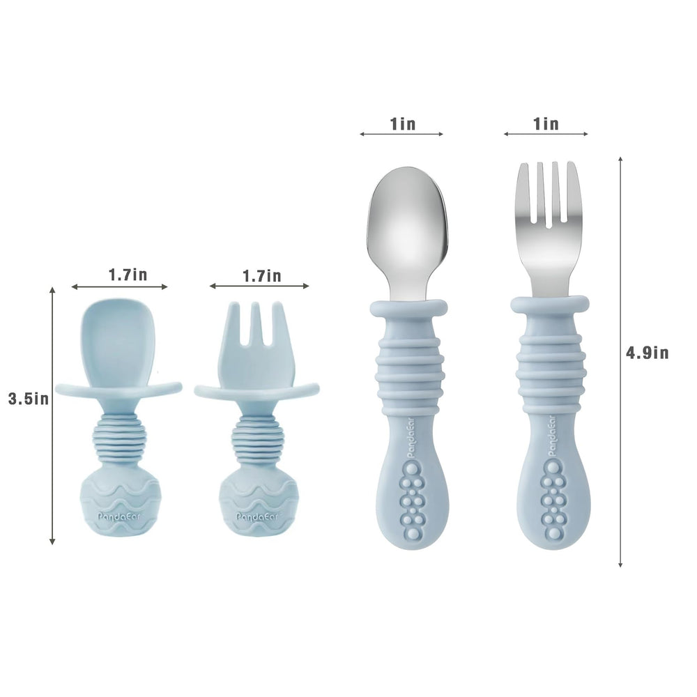 PandaEar silicone baby feeding set snack container stores portions for quick refills