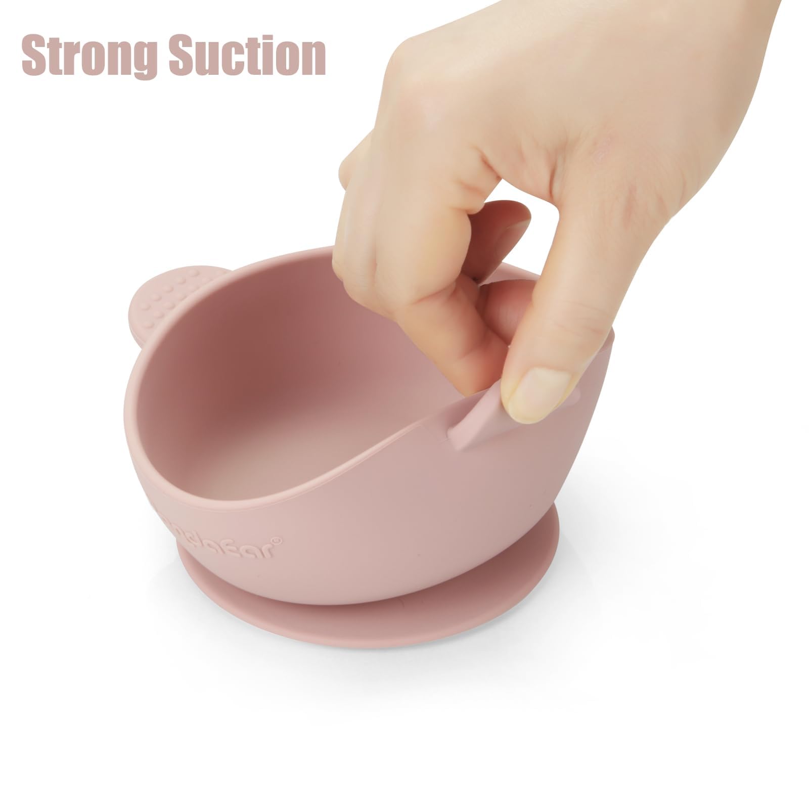 PandaEar suction bowls with spill-proof rims support controlled feeding on counters