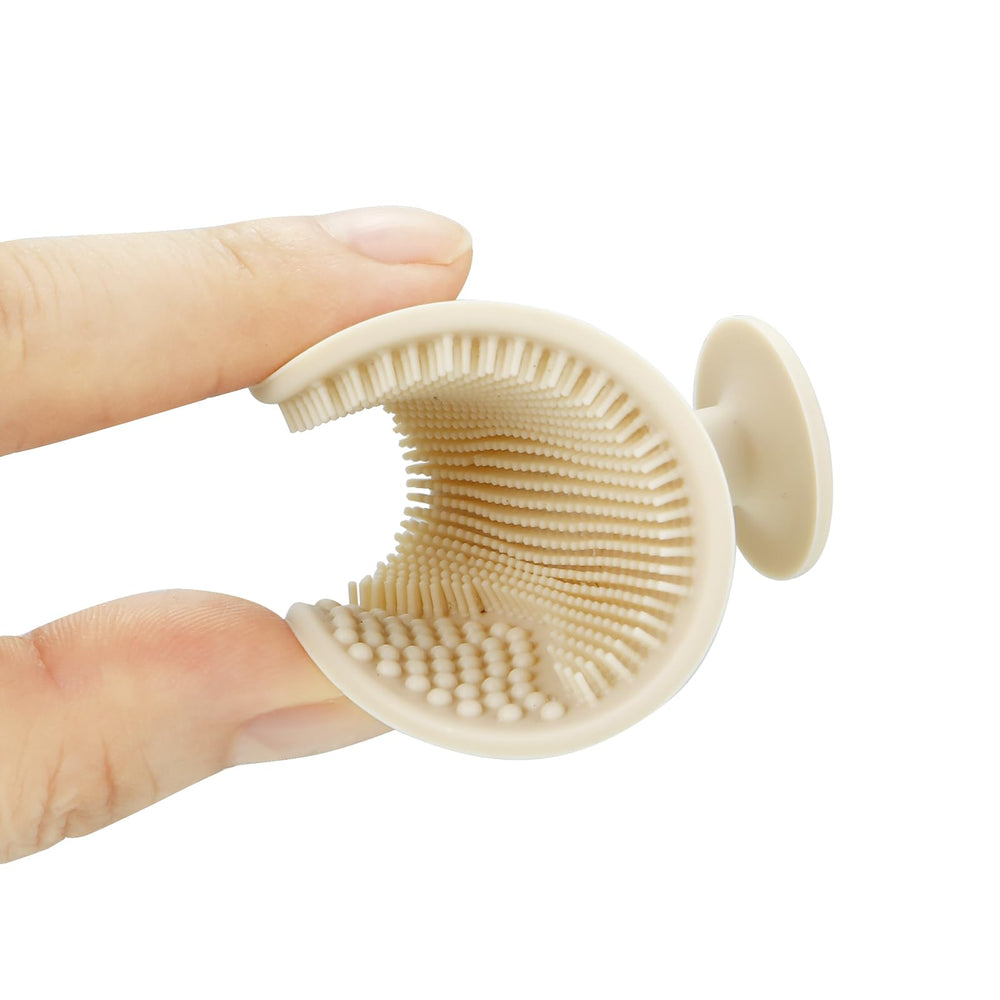 PandaEar silicone brush blue easy-clean design promotes hygienic family use