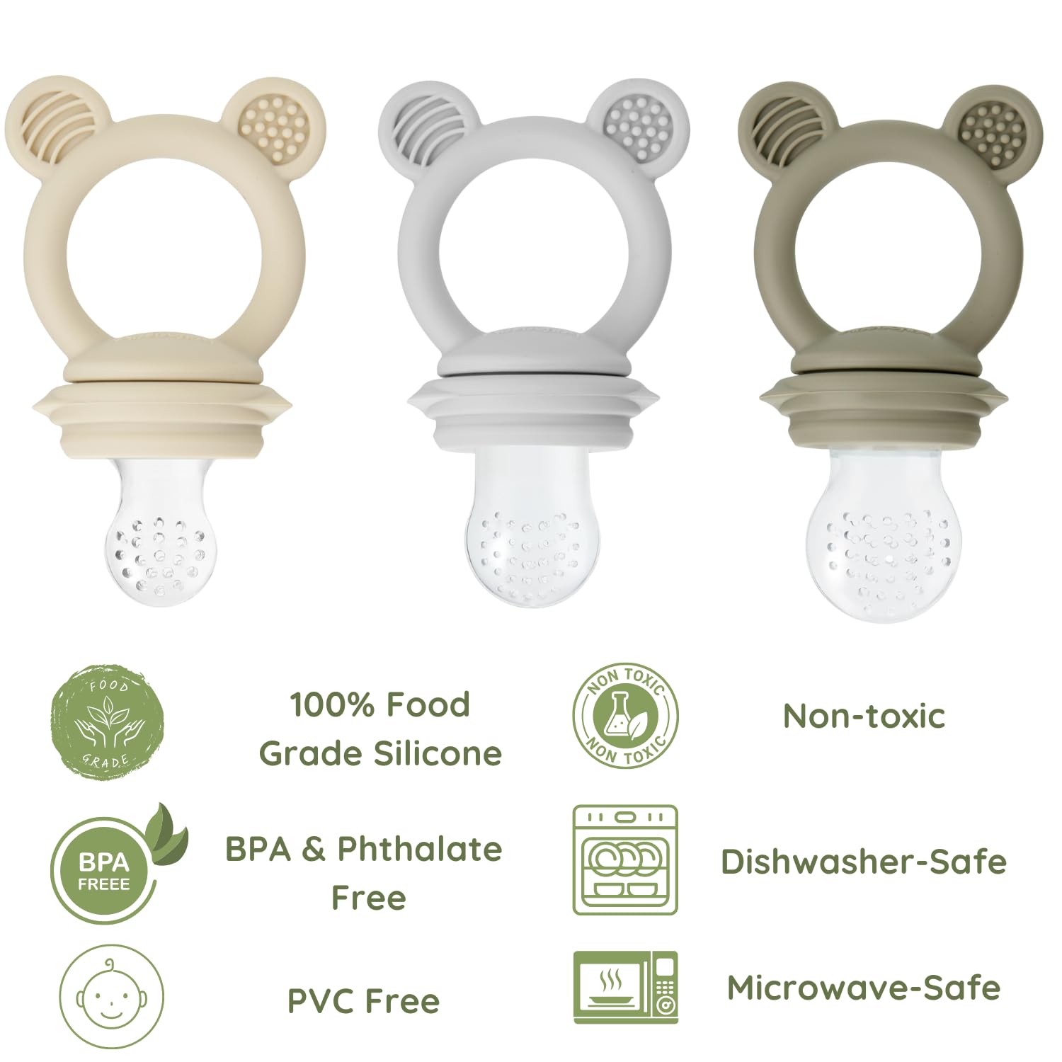 PandaEar silicone feeder pacifier BPA-free for safe gum comfort.